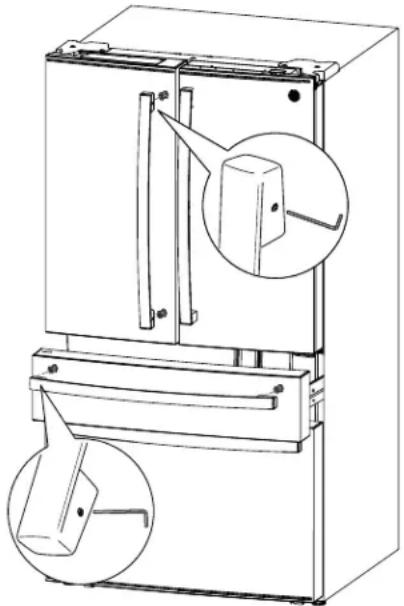 GE PAD28BYTFS - REFRIGERATOR AND FREEZER HANDLE INSTALLATION - 1