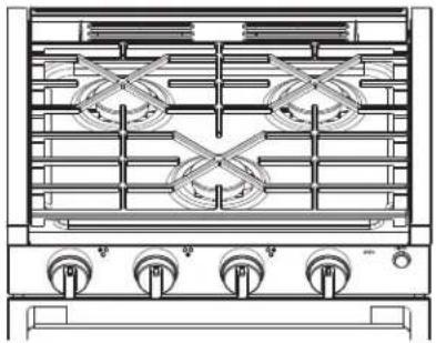 GE Profile PLD621RWSS - Orientación de las Parrillas de la Placa de Cocción - 1