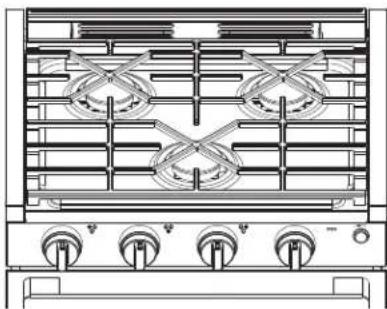 GE Profile PLD621DWBB - Cooktop Grate Orientation - 1