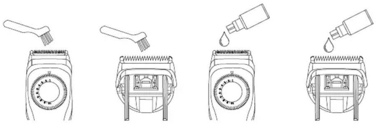 Create BARBER V800 PRO - VERWENDUNG UND PFLEGE DER KLINGE - 2