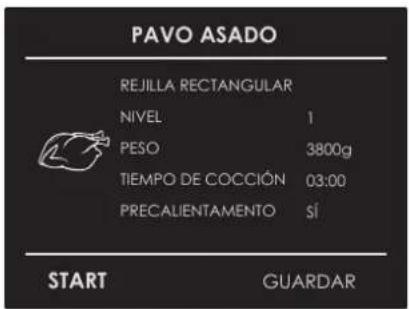 Fulgor Milano FCLSO 7510 TEM BK - Seleccionar una receta ya configurada: - 1