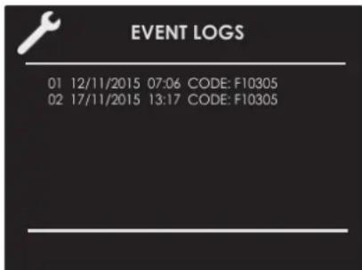 Fulgor Milano FCLSO 7510 TEM BK - Event Log - 1
