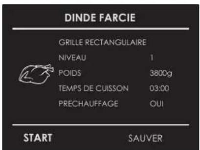 Fulgor Milano FCLSO 7510 TEM BK - Sélectionner une recette déjà programmée : - 1