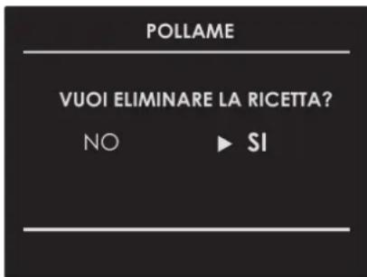 Fulgor Milano FCLSO 7510 TEM BK - Cancellare una ricetta personalizzata: - 1