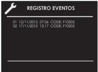 Fulgor Milano FCLSO 7510 TEM BK - Registro de eventos - 1