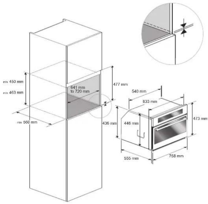 Fulgor Milano FCLSO 7510 TEM BK - VANI DA INCASSO E DIMENSIONI 30" - 2