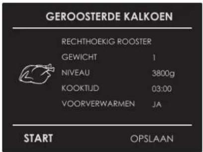 Fulgor Milano FCLSO 7510 TEM BK - Selecteer een reeds ingesteld recept: - 1