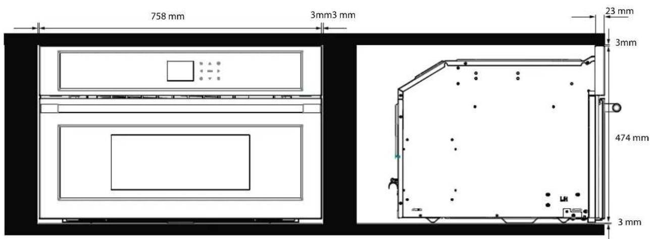 Fulgor Milano FCLMO 7510 TEM BK - UNTERPUTZMONTAGE - 2