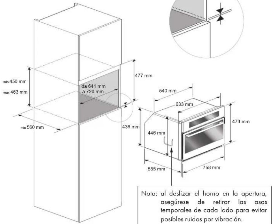 Fulgor Milano FCLMO 7510 TEM BK - CORTE Y DIMENSIONES 75 cm - 4