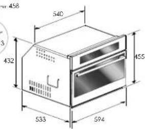 Fulgor Milano FCLMO 7510 TEM BK - CUTOUT &amp; DIMENSIONS 60 cm - 4