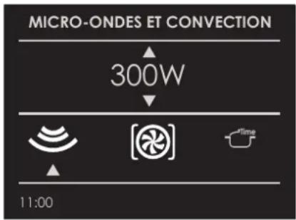 MICRO-ONDES ET CONVECTION 300W 11:00