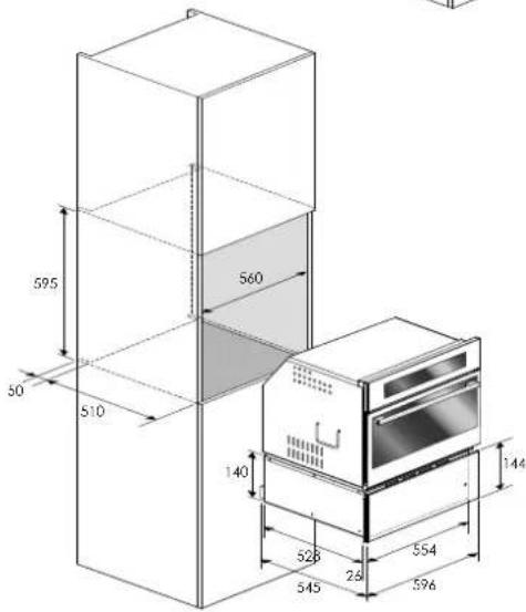 Fulgor Milano FCLMO 7510 TEM BK - VANI DA INCASSO E DIMENSIONI 60 cm - 5
