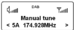 DUAL DAB 21 - Sélection manuelle des stations / recherche de stations en mode DAB - 1