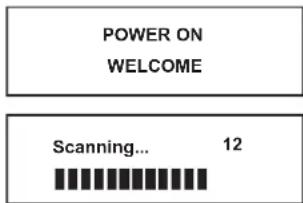 POWER ON WELCOME Scanning... 12