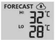 BRESSER WIFI 4Cast PRO - PRÉVISION DE LA TEMPÉRATURE MOYENNE AVEC POSSIBILITÉ DE PLUIE POUR AUJOURD'HUI ET LES 5 PROCHAINS JOURS - 1