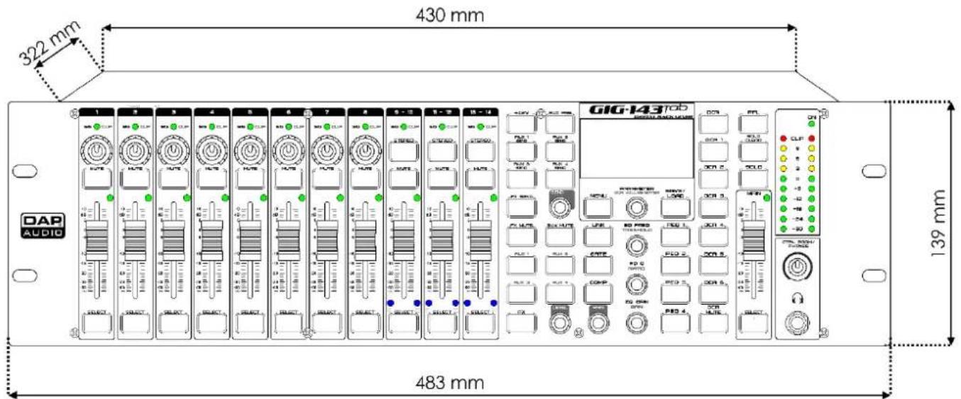 DAP-Audio GIG-143TAB - Dimensions - 1