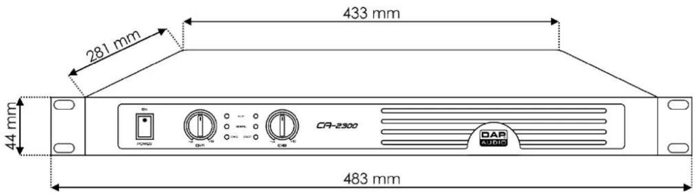 DAP-Audio CA-2300 - Dimensions - 1