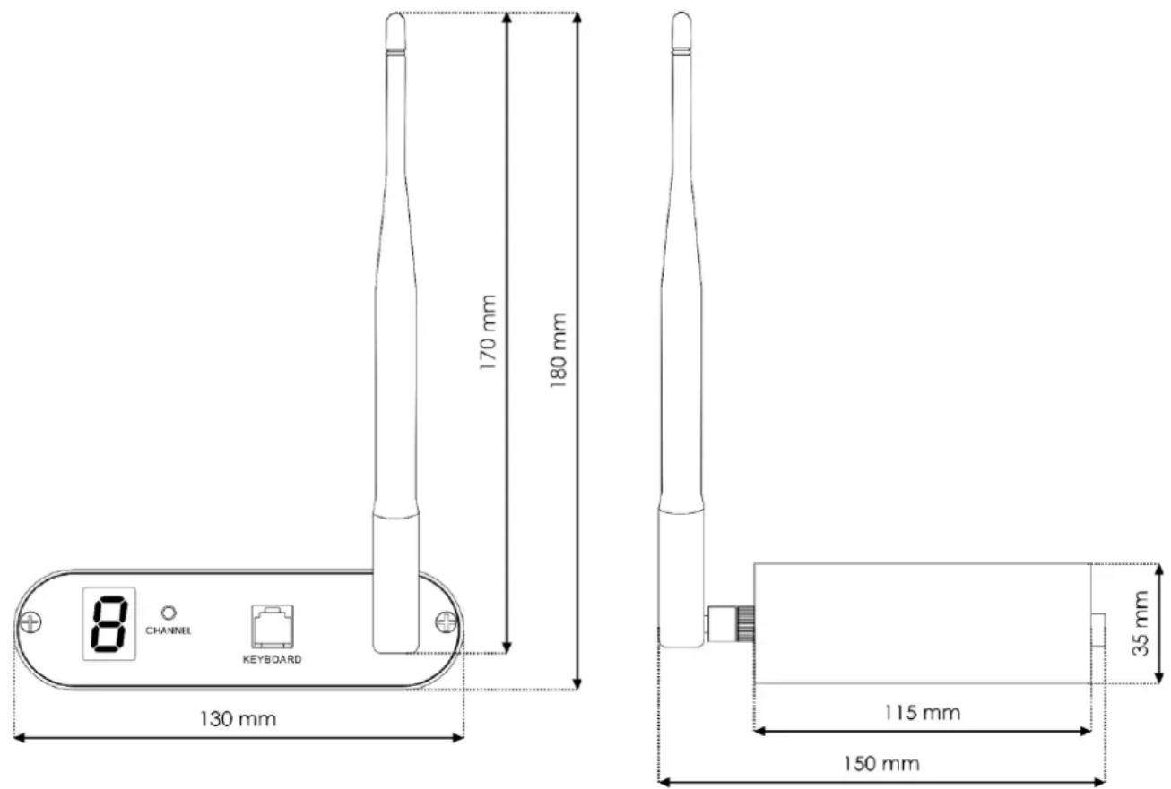 DAP-Audio Silent Disco Transmitter - Dimensions - 1
