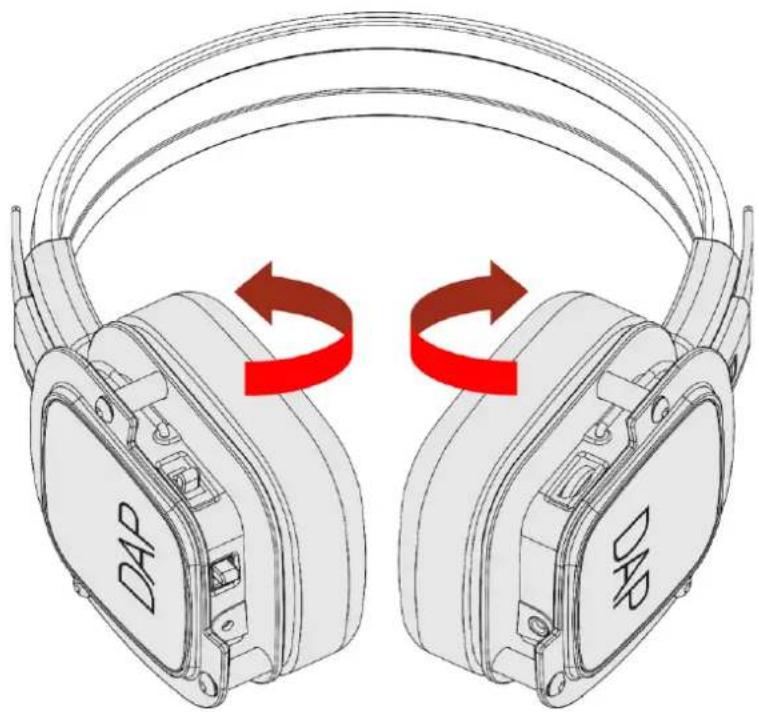 DAP-Audio Silent Disco Headphones - Pliage des écouteurs - 1
