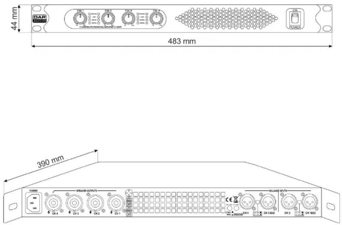 DAP-Audio Qi-4600 - Dimensions - 1