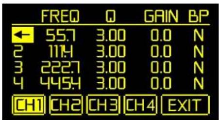 DAP-Audio CA-4500 - EQ SETTING (réglage de l'égalisation) - 3