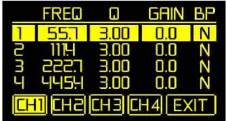 DAP-Audio CA-4500 - EQ SETTING (réglage de l'égalisation) - 1