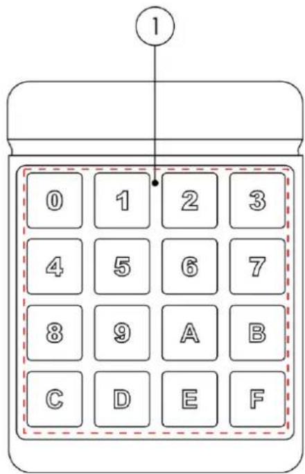 DAP-Audio Keypad for LED Control - Vues de la partie supérieure et arrière - 1