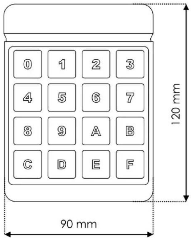 DAP-Audio Keypad for LED Control - Dimensions - 1