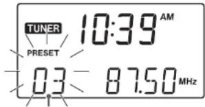 TUNER 10:39 AM PRESET 0.3 87.50 MHz