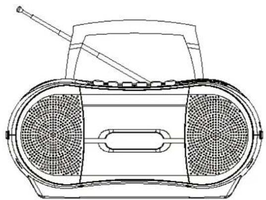 DUAL P 44 - Radio portative avec fonctionnalités enregistreur de cassette, avec lecteur de CD - 1