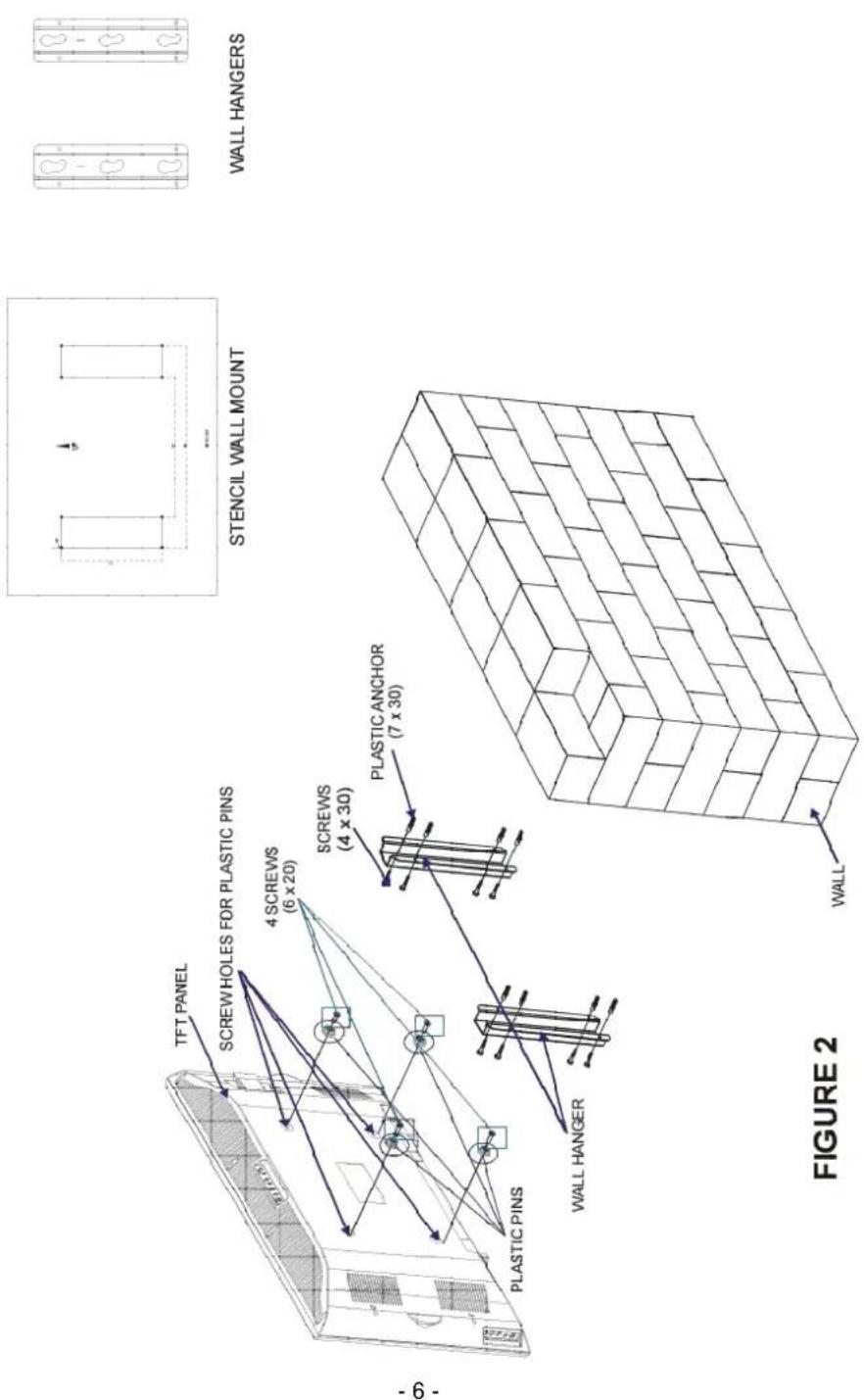 DUAL DTFT 27-2 N - Installation Of The TFT TV To The Wall - 2