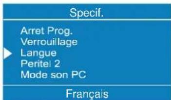 DUAL DTFT 27-2 N - Sélection de la langue du menu - 1