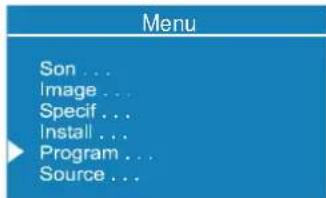 DUAL DTFT 27-2 N - Menu Programme - 1