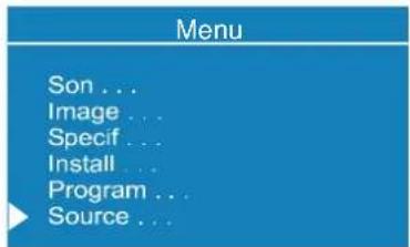 DUAL DTFT 27-2 N - Menu Source AV - 1