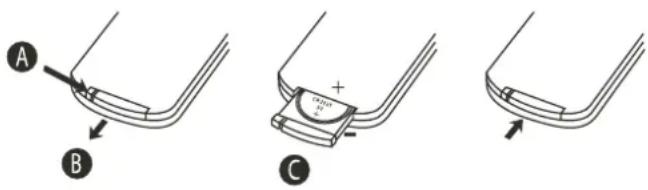 DUAL DDS 4 - Wie Sie die Batterie der Fernbedienung einlegen - 1