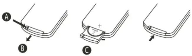 DUAL DDS 4 - Insertion de la pile dans la télécommande - 1