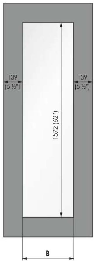 139 (5 ½") 1572 (62") B 139 (5 ½")