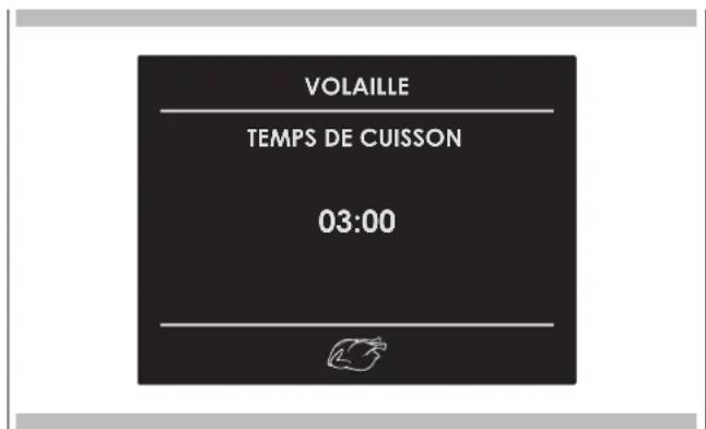 VOLAILLE TEMPS DE CUISSON 03:00