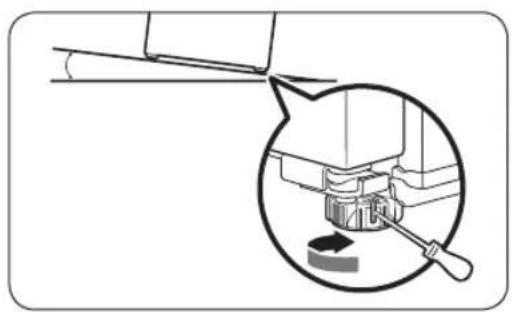 SAMSUNG RZ11T7474AP - To adjust the height of the left side: - 1