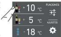 Fulgor Milano F7IBW24O1-L - Cómo ajustar la temperatura de los compartimentos. - 2