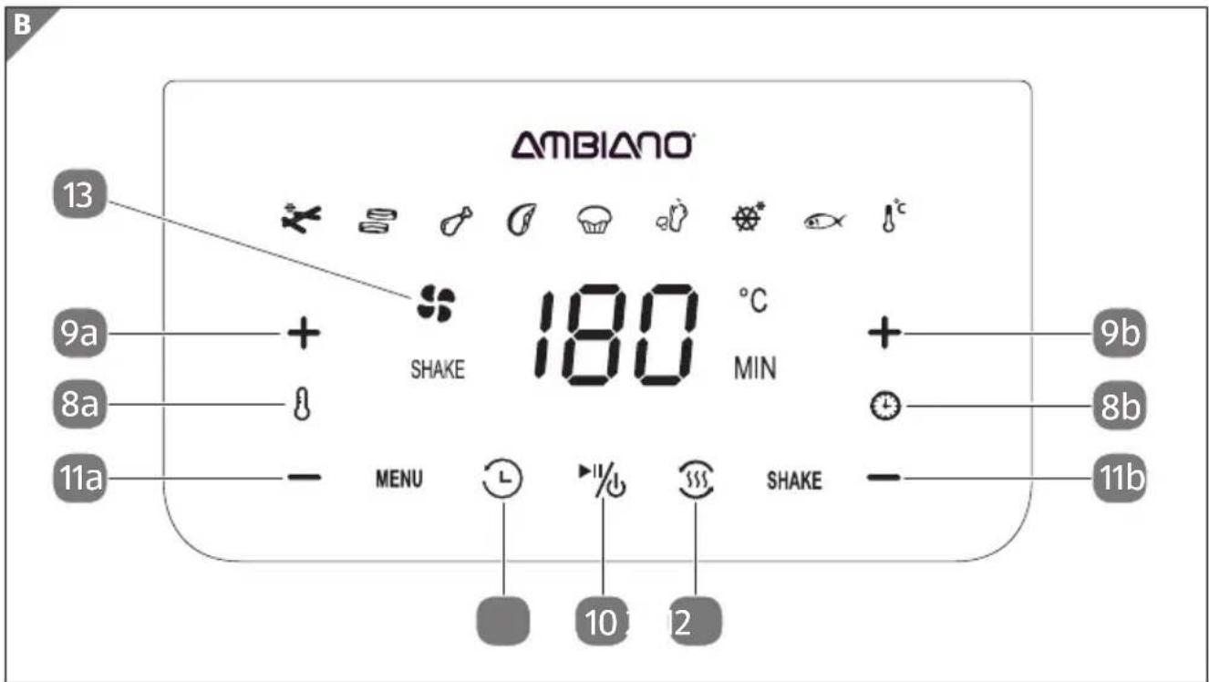 Ambiano GT-AF-10 - ribili (ad es. carne o pesce). - 1
