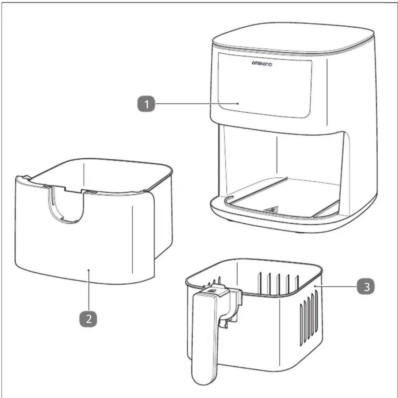 Ambiano GT-AF-10 - Friggitrice ad aria calda - 2