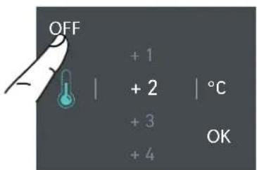 OFF + 1 + 2 | °C + 3 + 4 OK