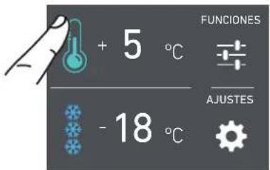 + 5 °C - 18 °C FUNCIONES AJUSTES