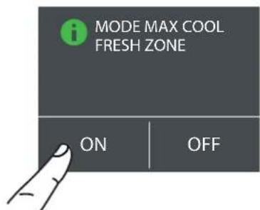 MODE MAX COOL FRESH ZONE ON | OFF