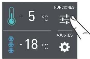 + 5 °C - 18 °C FUNCTIONES AJUSTES