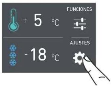 + 5 °C -18 °C FUNCTIONES AJUSTES