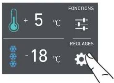 + 5 °C - 18 °C FONCTIONS RÉGLAGES