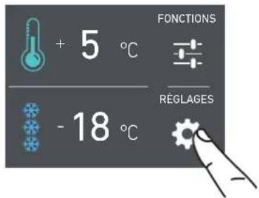 + 5 °C - 18 °C FONCTIONS RÉGLAGES