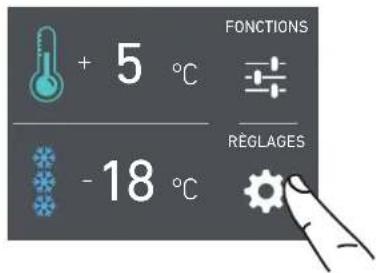 + 5 °C - 18 °C FONCTIONS RÉGLAGES